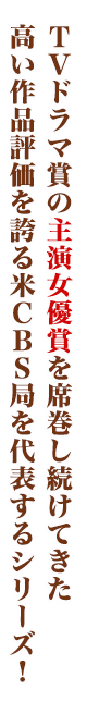 ＴＶドラマ賞の主演女優賞を席巻し続けてきた高い作品評価を誇る米ＣＢＳ局を代表するシリーズ！